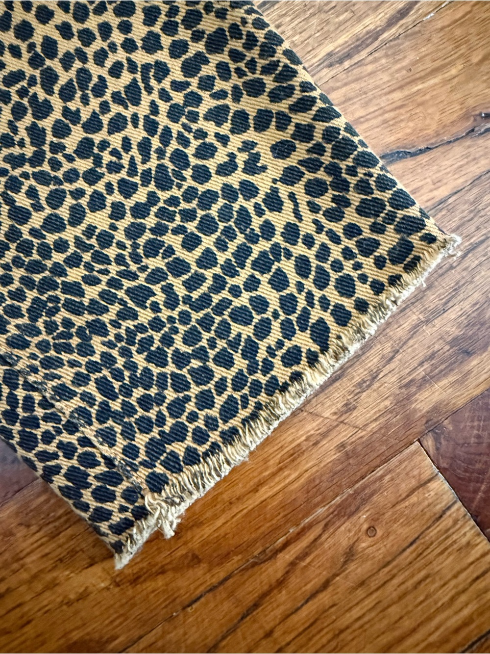 Current/Elliott High Waist Stiletto Leopard Print Crop Skinny Jeans Raw Hem - 10 - Picture 7 of 16